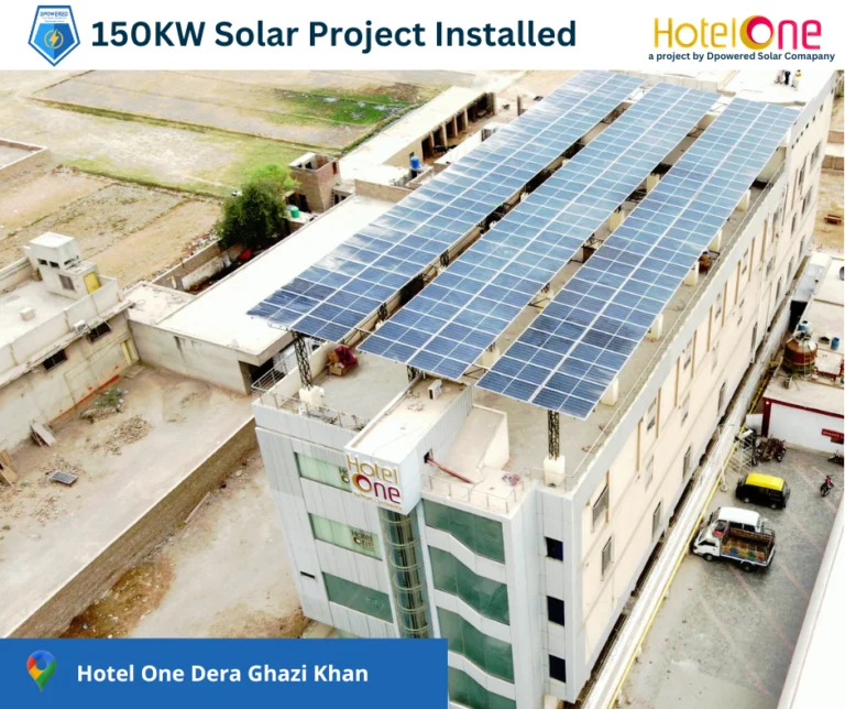 Hotel One 150 KW Solar Project Installed In DGKhan